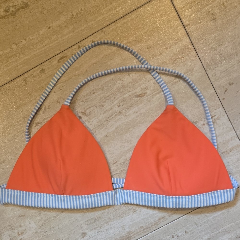Southern Tide Salmon Coral Bikini Top